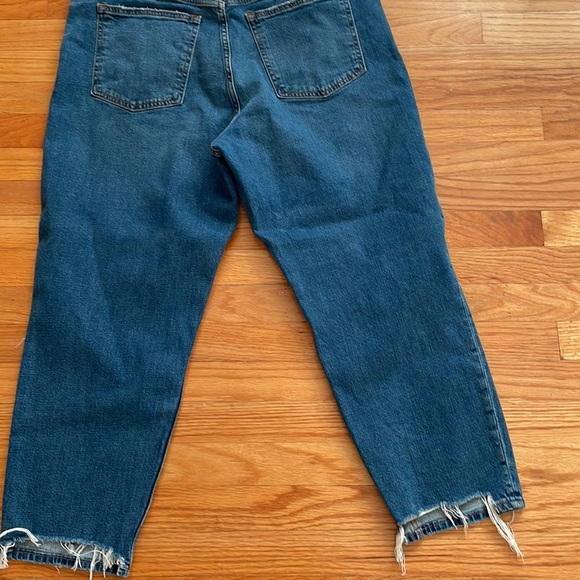 Abercrombie‎ & Fitch High Rise Mom Jean Blue Distressed Destroyed Denim 18R A3 - Picture 6 of 6